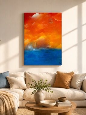 The Ocean Meets The Sky (Original Art Work)